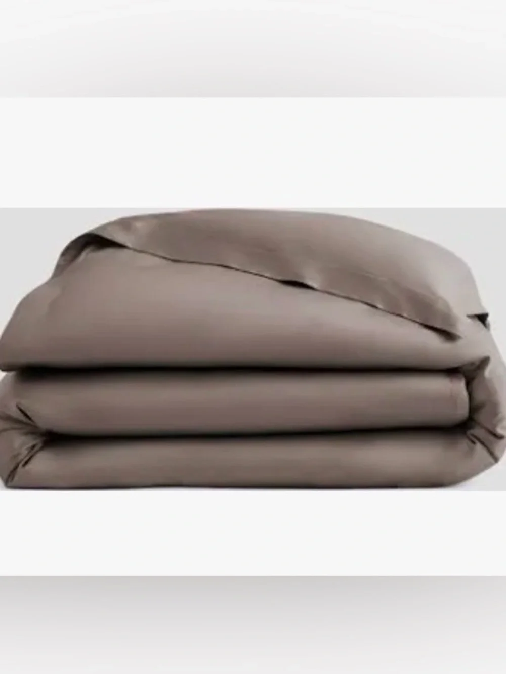 NEW Quince Giza Cotton Sateen Duvet Cover Set, King/Cal King (Stone)